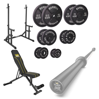 FW1 Squat Rack Cast Iron Bundle