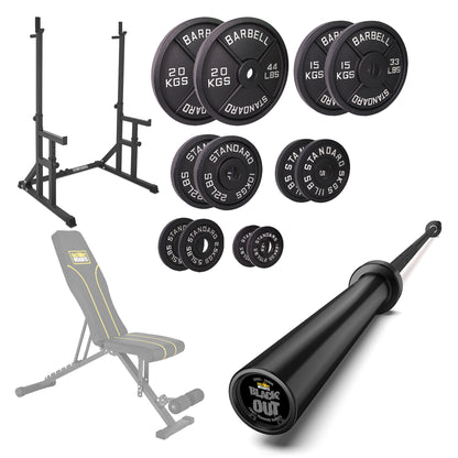 FW1 Squat Rack Cast Iron Bundle