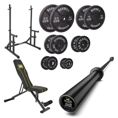 FW1 Squat Rack Cast Iron Bundle