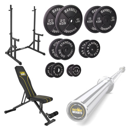 FW1 Squat Rack Cast Iron Bundle