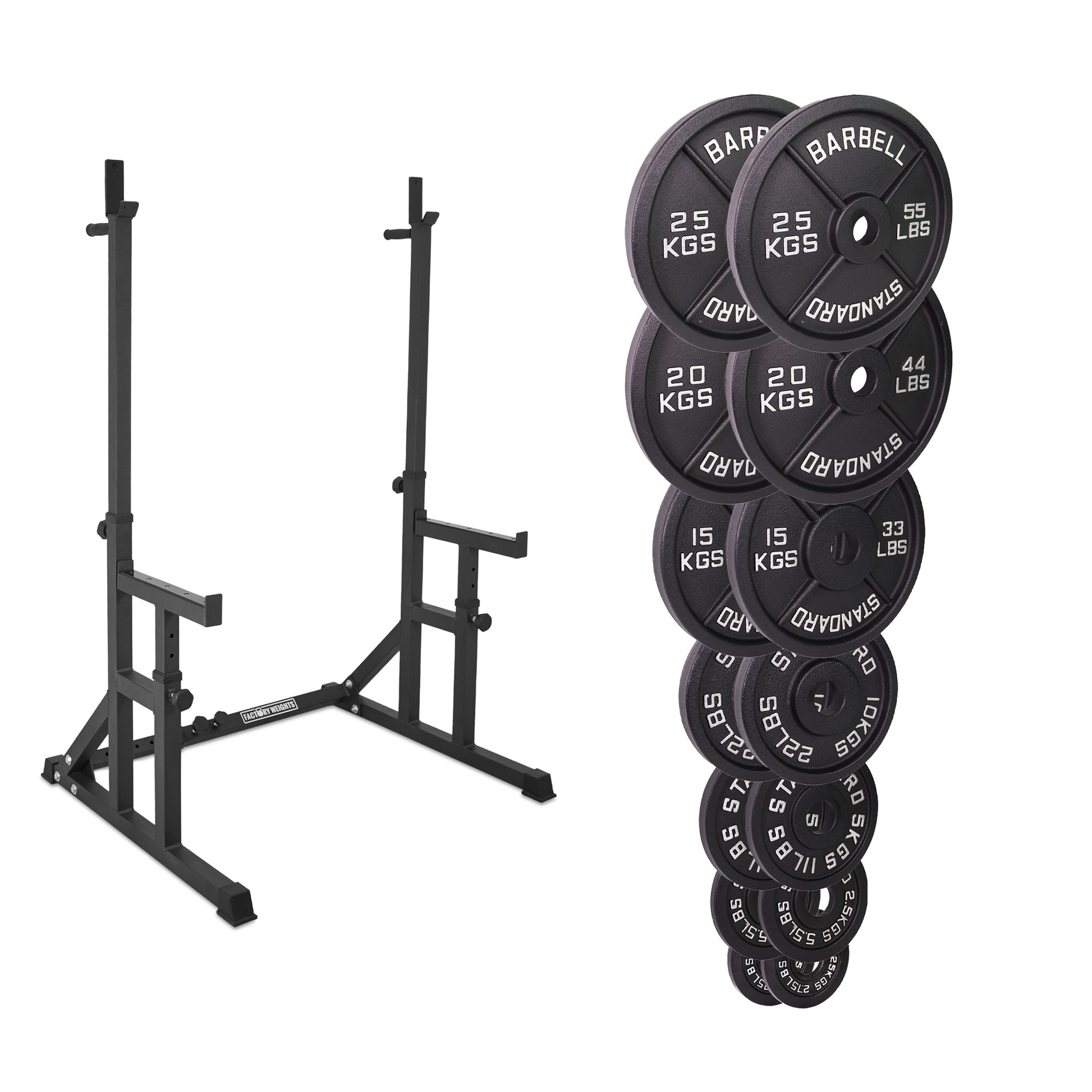 FW1 Squat Rack Cast Iron Bundle 157.5kg No No