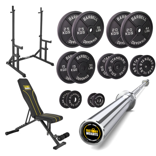 FW1 Squat Rack Cast Iron Bundle