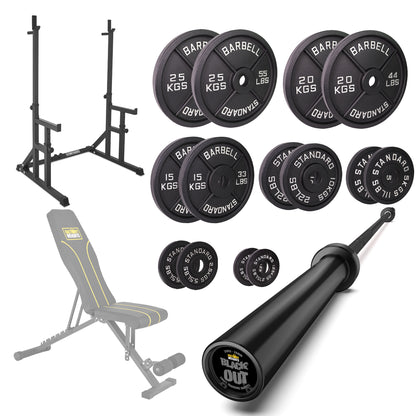 FW1 Squat Rack Cast Iron Bundle
