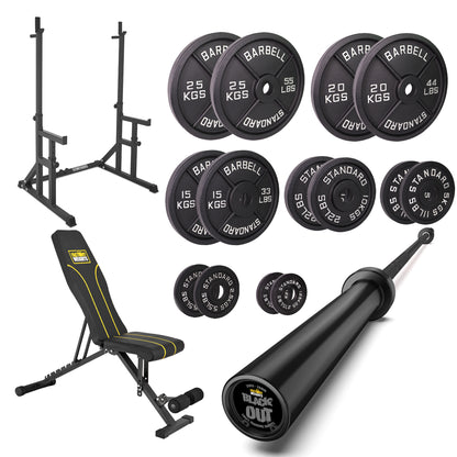 FW1 Squat Rack Cast Iron Bundle