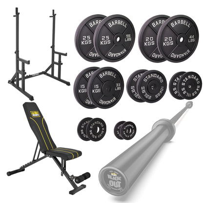 FW1 Squat Rack Cast Iron Bundle