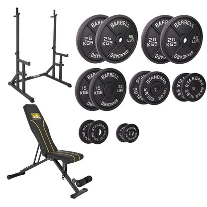 FW1 Squat Rack Cast Iron Bundle 