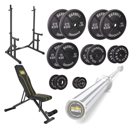 FW1 Squat Rack Cast Iron Bundle
