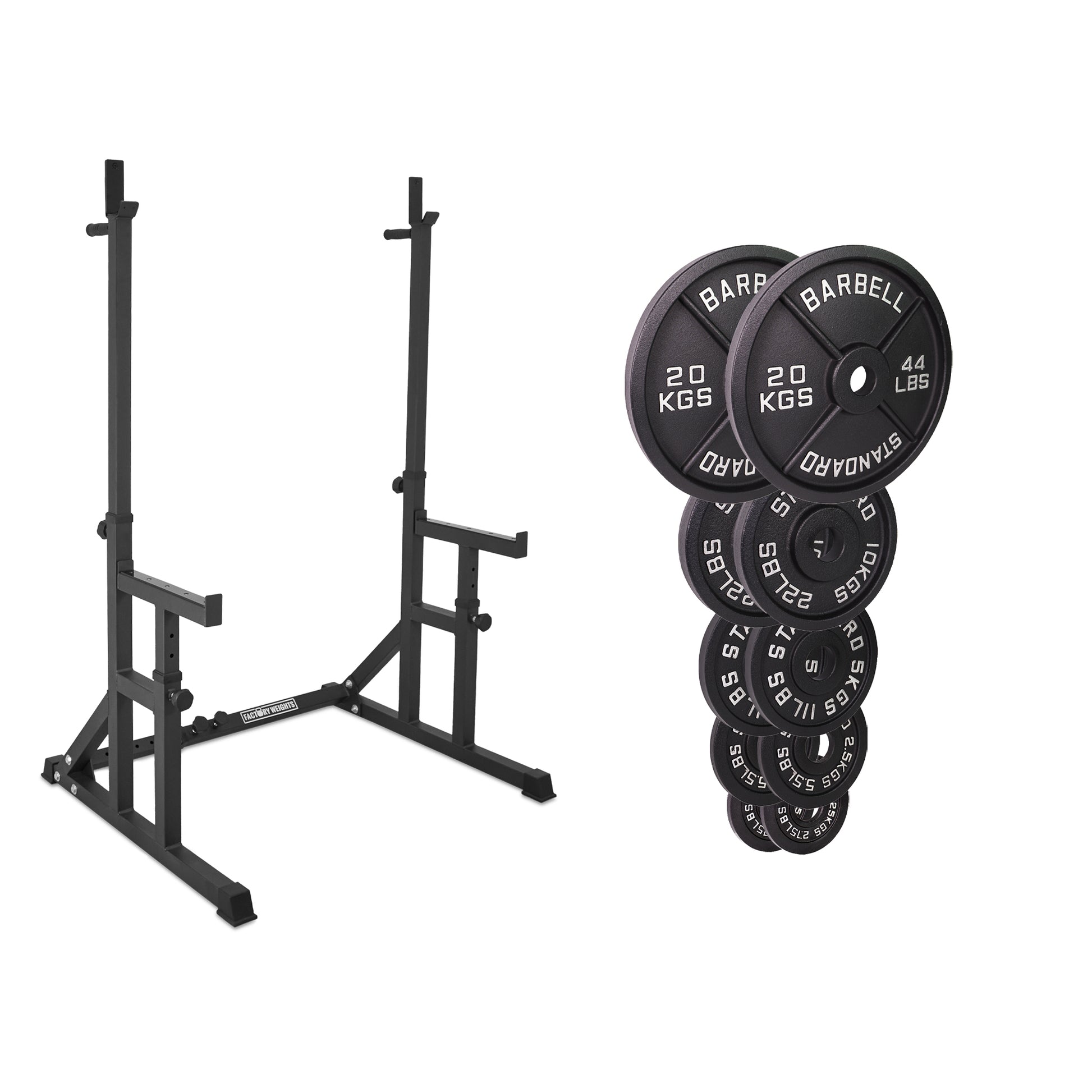 FW1 Squat Rack Cast Iron Bundle 77.5kg No No