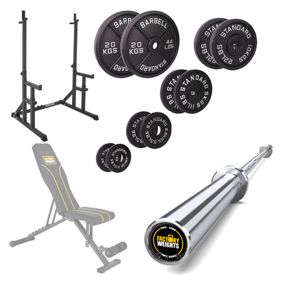 FW1 Squat Rack Cast Iron Bundle