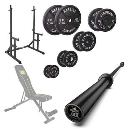 FW1 Squat Rack Cast Iron Bundle