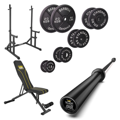 FW1 Squat Rack Cast Iron Bundle