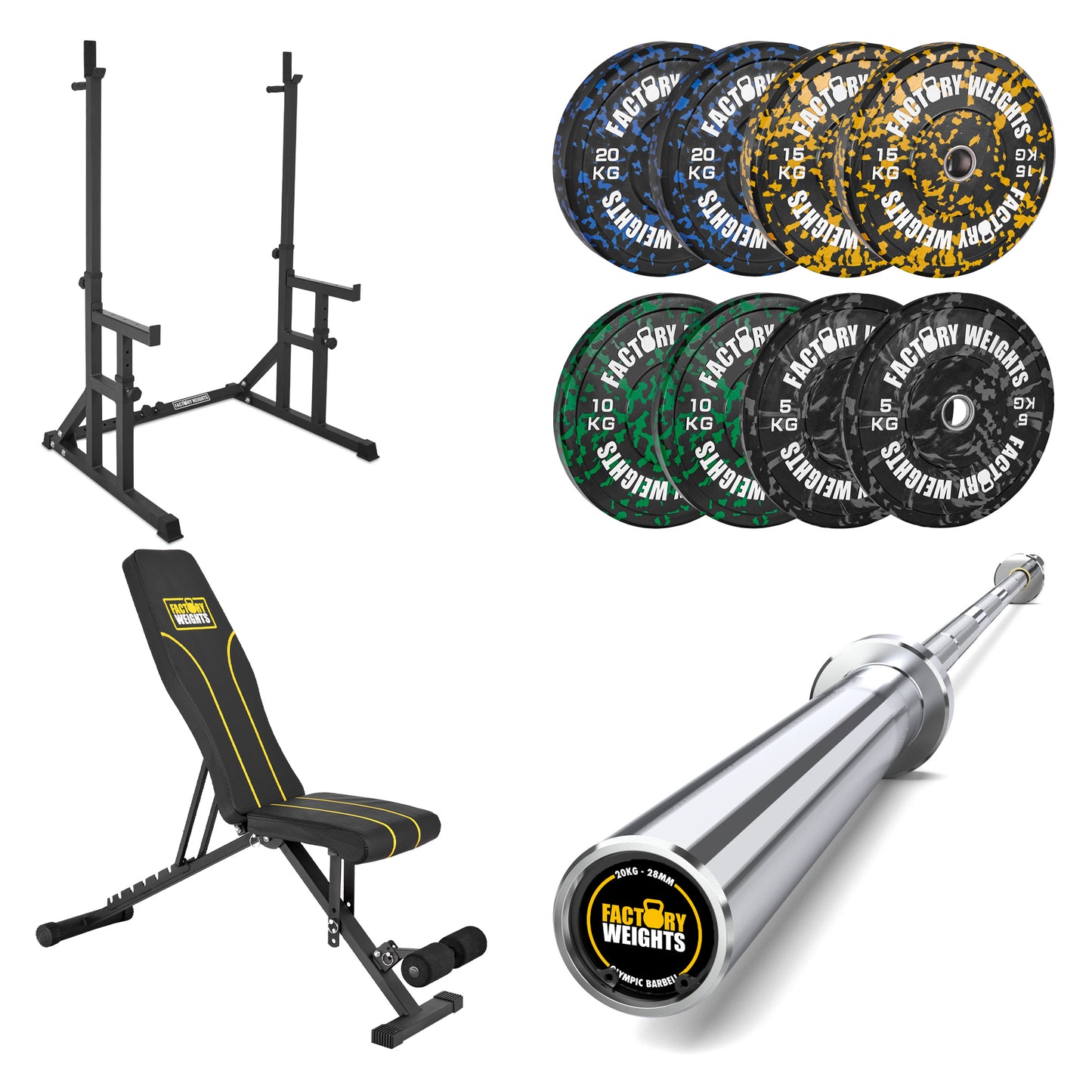 FW1 Squat Rack Fleck Bumper Bundle