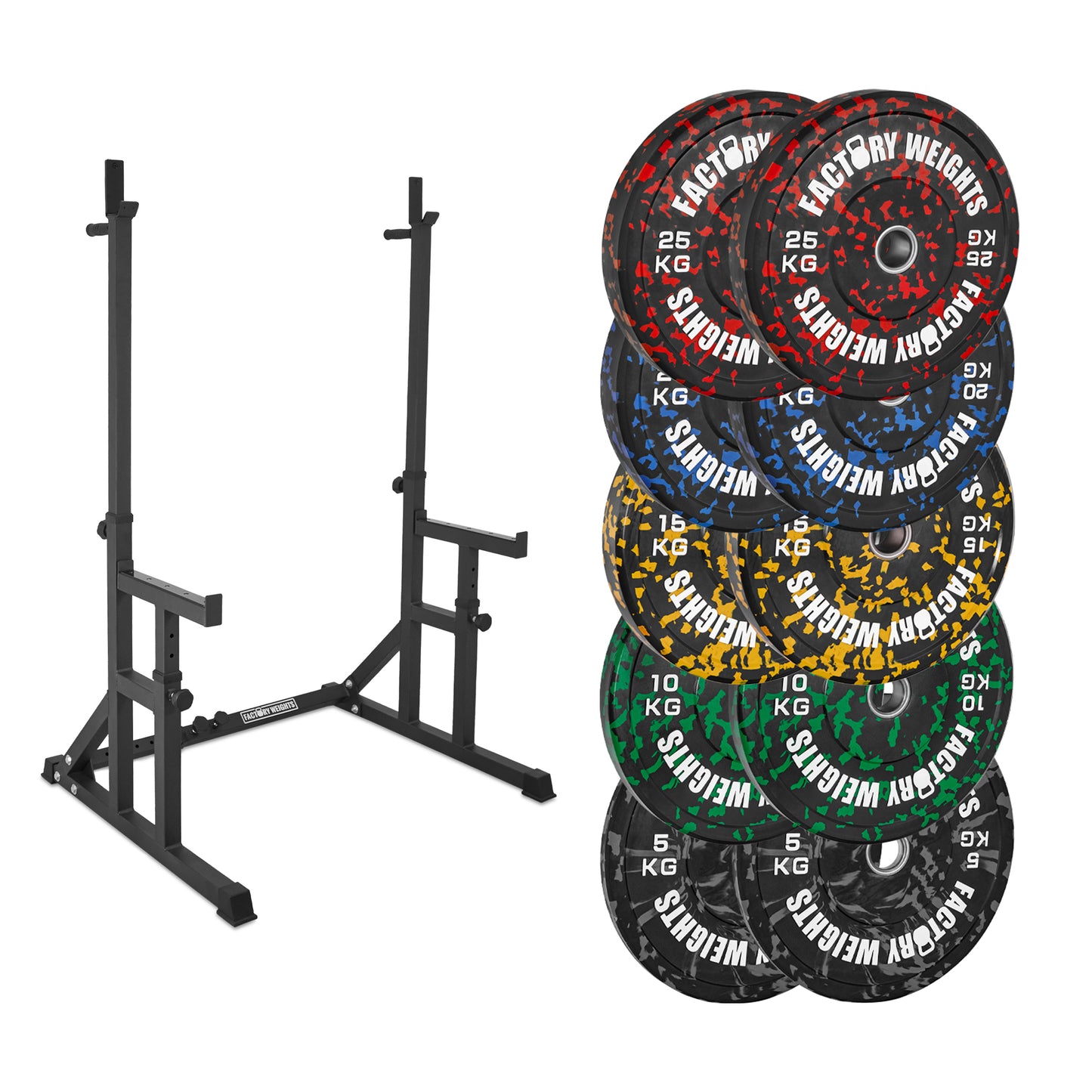 FW1 Squat Rack Fleck Bumper Bundle