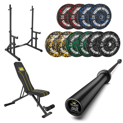 FW1 Squat Rack Fleck Bumper Bundle