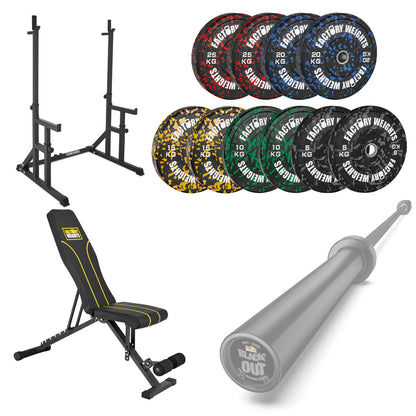 FW1 Squat Rack Fleck Bumper Bundle