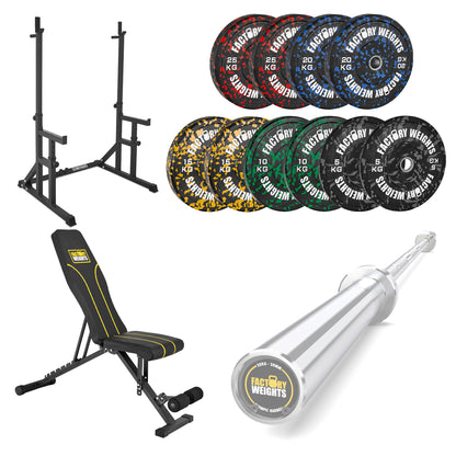 FW1 Squat Rack Fleck Bumper Bundle