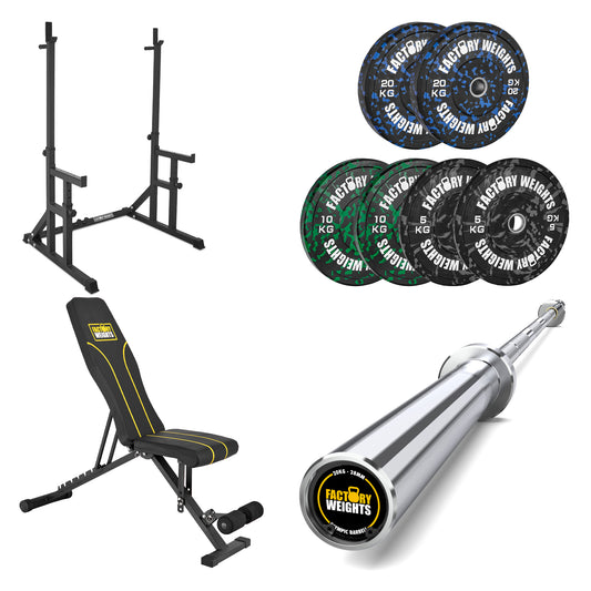 FW1 Squat Rack Fleck Bumper Bundle