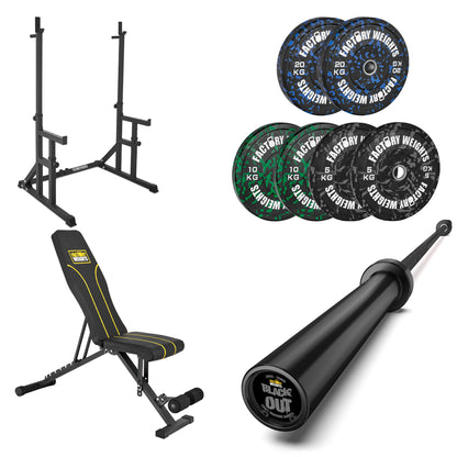 FW1 Squat Rack Fleck Bumper Bundle
