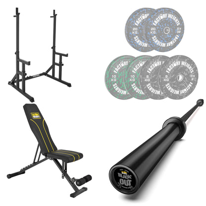 FW1 Squat Rack Fleck Bumper Bundle