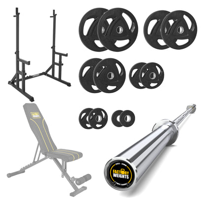 FW1 Squat Rack Rubber Plates Bundle