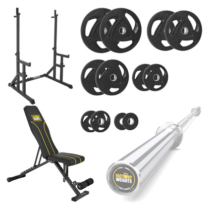 FW1 Squat Rack Rubber Plates Bundle