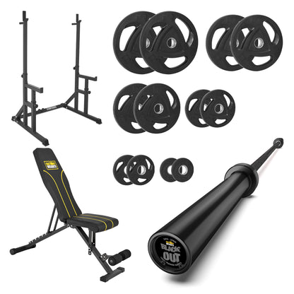 FW1 Squat Rack Rubber Plates Bundle