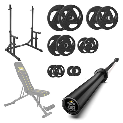 FW1 Squat Rack Rubber Plates Bundle