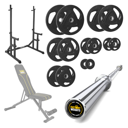 FW1 Squat Rack Rubber Plates Bundle