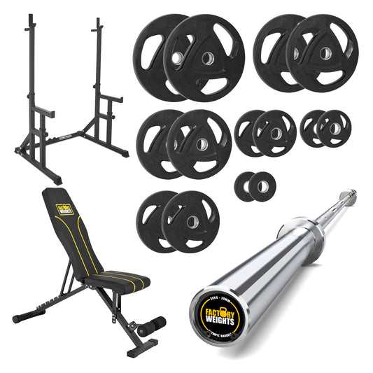 FW1 Squat Rack Rubber Plates Bundle