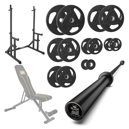 FW1 Squat Rack Rubber Plates Bundle