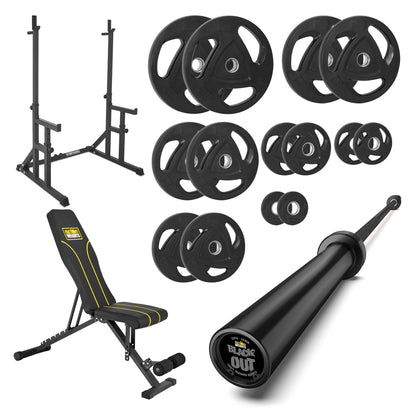 FW1 Squat Rack Rubber Plates Bundle