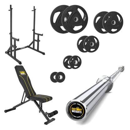 FW1 Squat Rack Rubber Plates Bundle