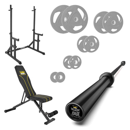 FW1 Squat Rack Rubber Plates Bundle