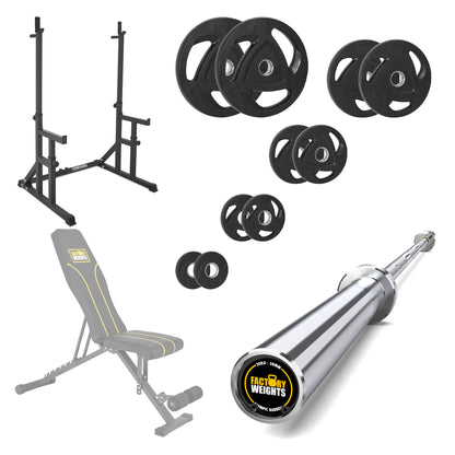 FW1 Squat Rack Rubber Plates Bundle