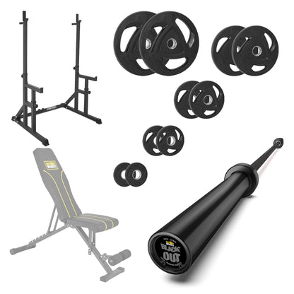 FW1 Squat Rack Rubber Plates Bundle