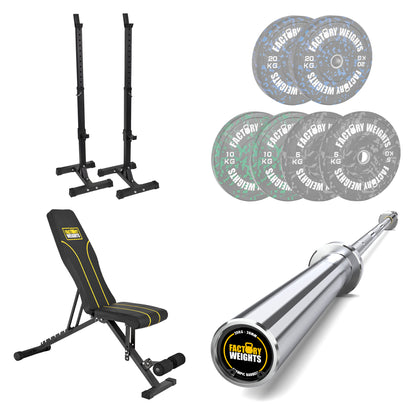 FW1 Squat Stands Fleck Bumper Bundle