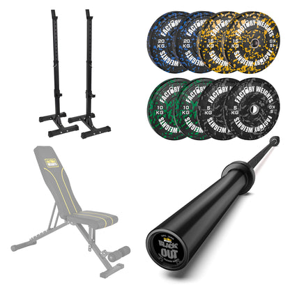 FW1 Squat Stands Fleck Bumper Bundle