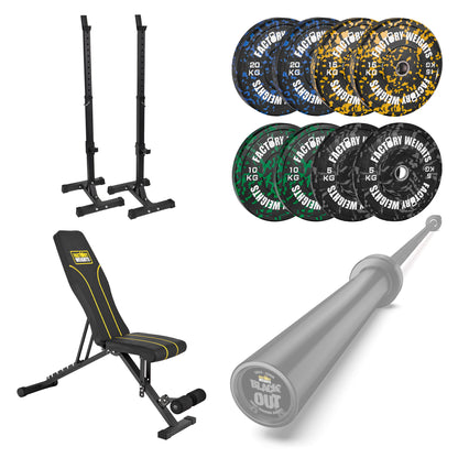 FW1 Squat Stands Fleck Bumper Bundle