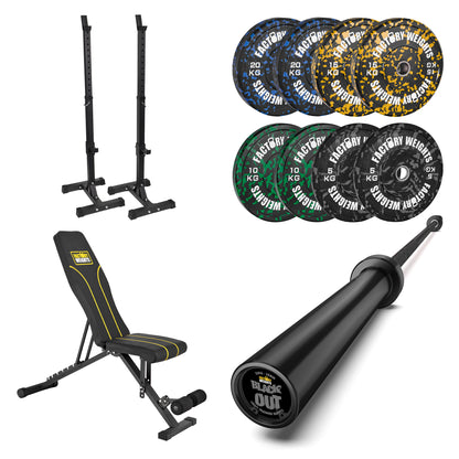 FW1 Squat Stands Fleck Bumper Bundle