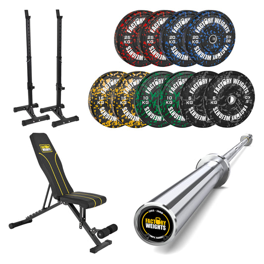 FW1 Squat Stands Fleck Bumper Bundle