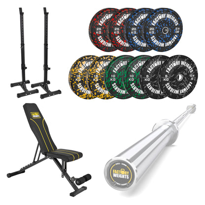 FW1 Squat Stands Fleck Bumper Bundle