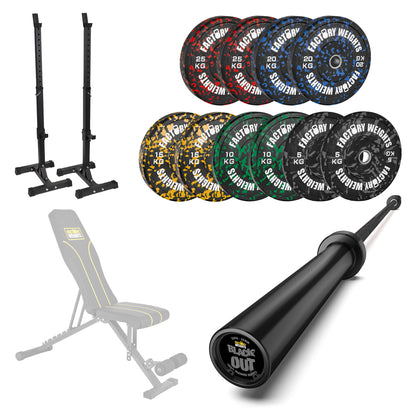 FW1 Squat Stands Fleck Bumper Bundle