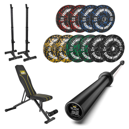 FW1 Squat Stands Fleck Bumper Bundle