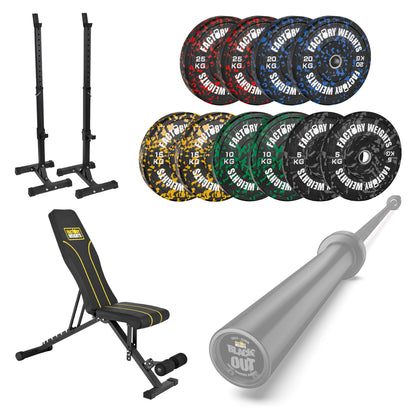 FW1 Squat Stands Fleck Bumper Bundle
