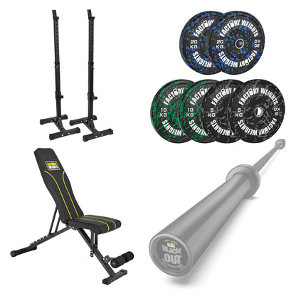 FW1 Squat Stands Fleck Bumper Bundle