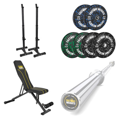 FW1 Squat Stands Fleck Bumper Bundle
