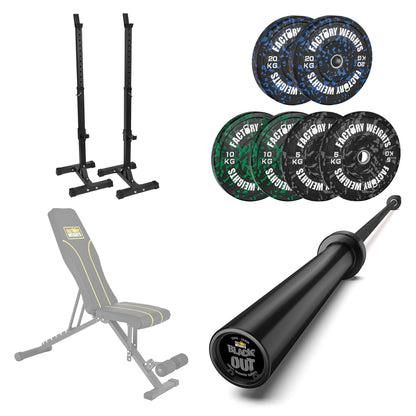 FW1 Squat Stands Fleck Bumper Bundle