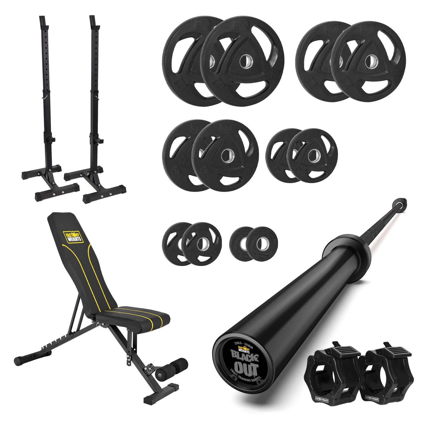 Complete Home Gym Rubber Weight Set