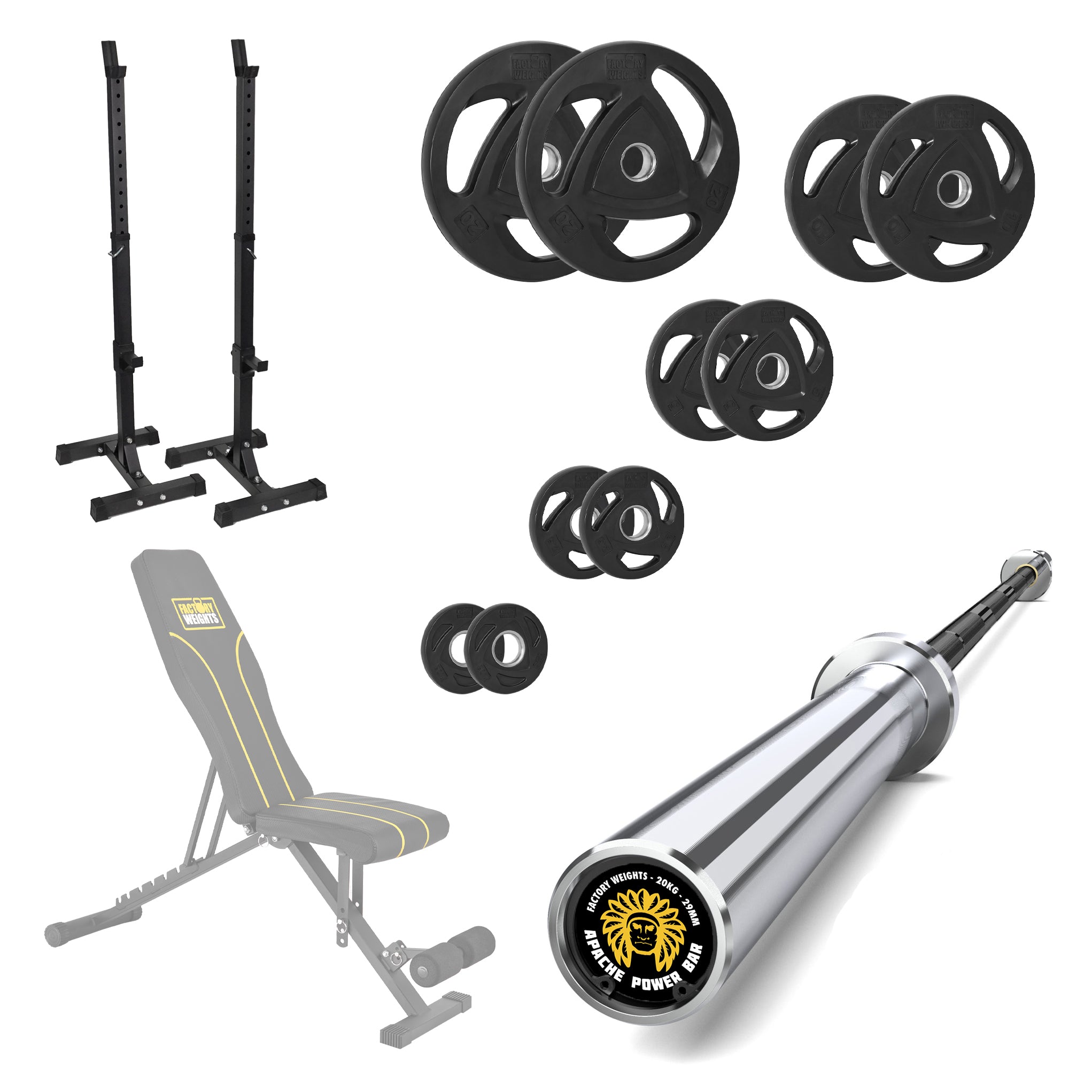 Gold's gym bar and weight set outlet