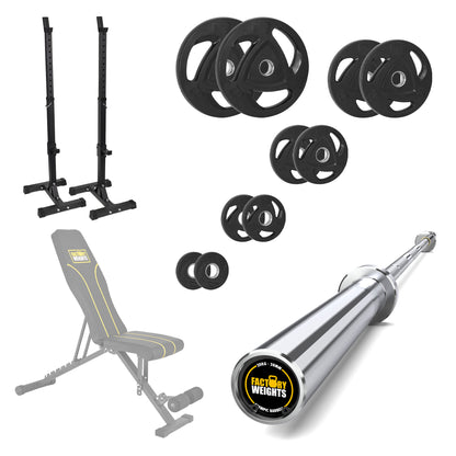 FW1 Squat Stands Rubber Plate Bundle